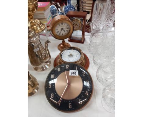 3 clocks &amp; a barometer