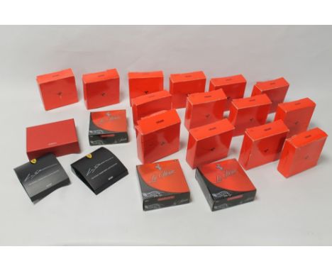 A COLLECTION OF TWENTY MAINLY BOXED LA STORIA 1:43 SCALE OFFICIAL FERRARI FORMULA ONE COLLECTION, by Mattel Hotwheels and Vit