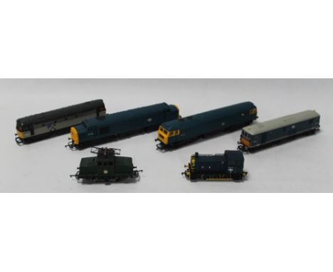 FIVE HORNBY '00' GAUGE LOCOMOTIVES, to include Class 37130 Br blue, Class 47 421 BR blue, Class 33 033 Raulfreight lwery, Cla