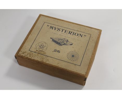 A BOXED CONTRAPTION "MYSTERION A Scientific Novelty For Young and Old", appears to be an early forerunner of the Spirograph, 