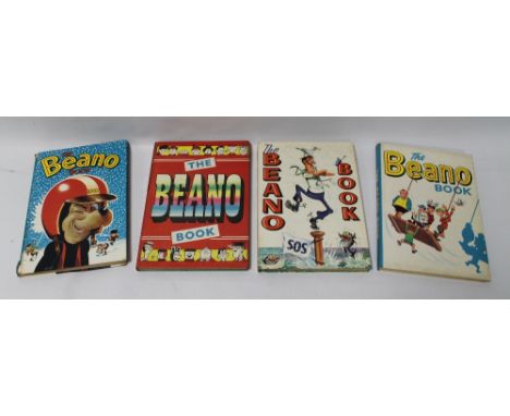 FOUR 1960S BEANO ANNUALS - 1961, 1962, 1963 and 1968  (4)¦Condition Report:1961 browning to edges otherwise very good conditi