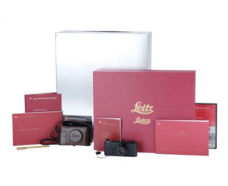 A Leica O-Series Oska Barnack 1879-2004 Edition Camera, 2004, black, serial no. 3002950, with Leitz Anastigmat f/3.5 50mm len