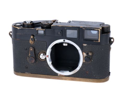 A Leica M3 'First Batch' Black Paint Rangefinder Body, 1959, black paint, serial no. 959447, body, F, shutter working1959, bl