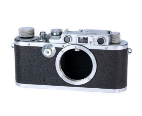 A Leica IIIc 'British Royal Air Force' Rangefinder Camera, 1938, chrome, serial no. 270276, body, F-G, shutter workingNote: E