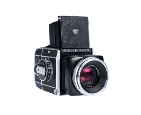 A Rollei Rolleiflex SL66 Medium Format Camera, 1966-86, black, serial no. 2918840, with Carl Zeiss HFT Planar f/2.8 80mm lens