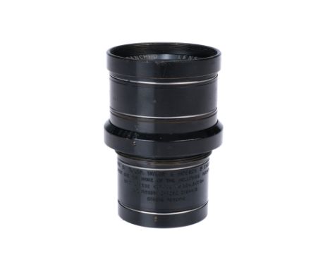 A Cooke Panchro f/2.5 100mm Lens, War Finish, black, serial no. 274737, body, G, elements, VG-E, some very light internal haz