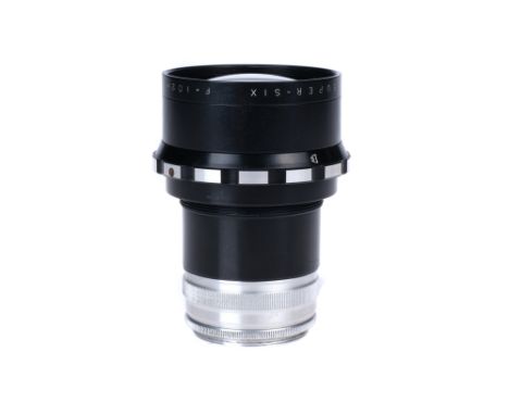 A J. H. Dallmeyer Super Six f/1.9 102mm Lens, black, serial no. 726458, body, VG-E, elements, VG-E