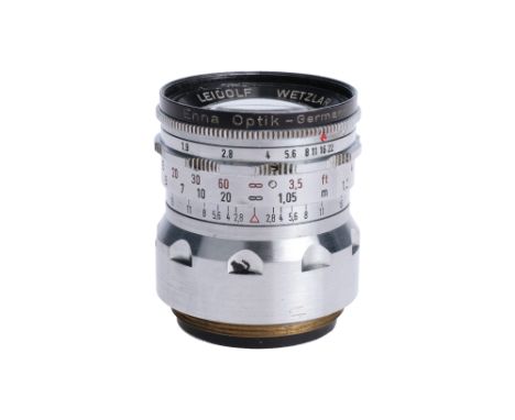 A Leifold Wetzlar Lordon C f/1.9 50mm Lens, Leica 39mm rangefinder coupled mount, chrome, serial no. 80897, body, VG, element