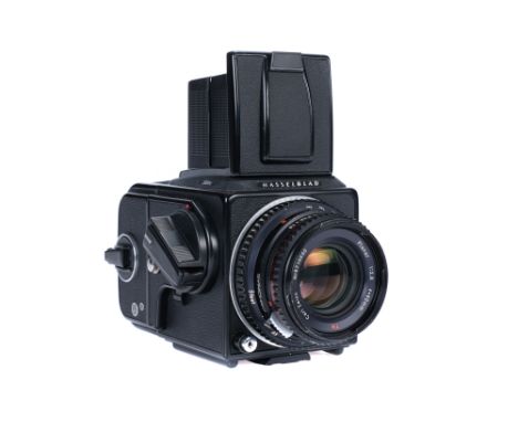 A Hasselblad 501C Medium Format Camera, 1996, black, serial no. 17ET13016, with Carl Zeiss Planar T* f/2.8 80mm lens, black, 