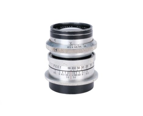 A J. H. Dallmeyer Super Six f/1.9 2" Lens, original Leica L39 rangefinder coupled mount, chrome, serial no. 482656, body, G-V