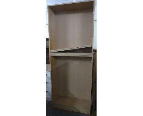 A Modern Five Shelf Open Bookcase, 80cm Wide 