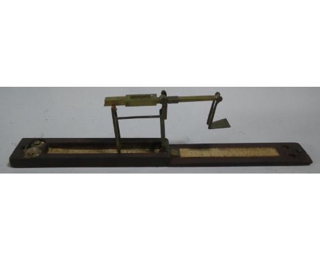 A 19th Century Cased Sovereign Balance with Weights by A Wilkinson, Ormskirk, Lancastershire, 35cm Long When Closed 