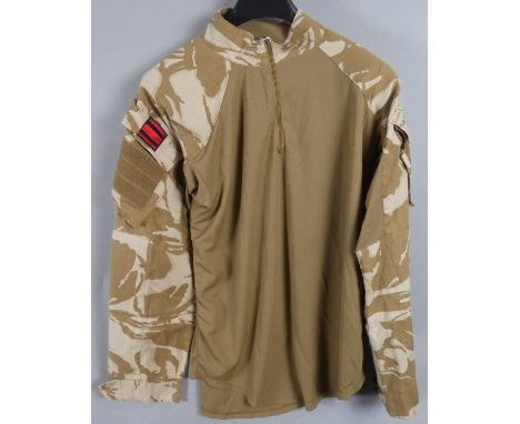 A British Army Tropical/Desert Camouflage Under Body Armour Shirt with Royal Engineers Tactical Patch 