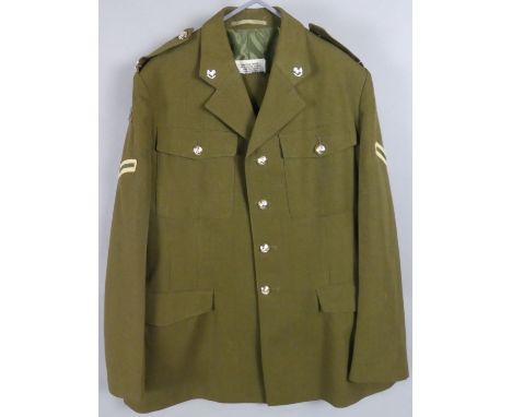 A British Army Light Infantry 1980's Pattern Tunic and Trousers, Corporal Stripe 