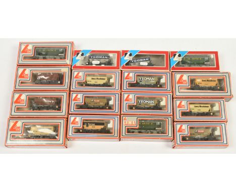 Lima OO Group of 16x British Hopper &amp; Bulk Wagons. To include 305639 "Tarmac", 305635 "Yeoman", 305654 Bulk BRT "Grain Fl