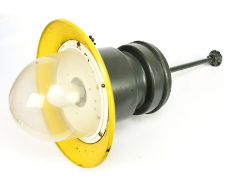 Candela Traditional Lighting Company Ceiling Lamp - Assumed use in an industrial setting - Condition Poor to Fair, Plastic co