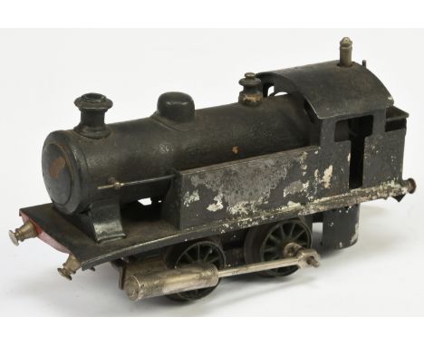 Marklin O Gauge Live Steam Tank Locomotive - Condition: Very Poor, Appears to be Fire Damaged, Cylinders foul the front axle,
