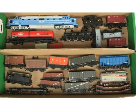 Assortment of Unboxed Locomotives and Wagons 22 items in total - Bachmann, Hornby, Lima and Dapol stock and wagon loads. Appe