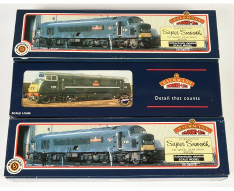 Bachmann group of Diesel Locomotives to include 32-050 Class 42 BR Warship Diesel Locomotive No. D817 "Foxhound" and others (