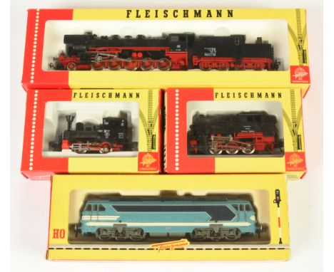 Fleischmann HO Gauge group of Locomotives to include Ref 1363 2-10-0 DB black Class 50 Steam Locomotive No. 50 058 and others