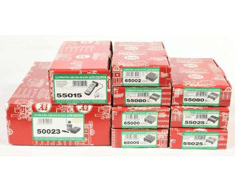 LGB Control &amp; Maintenance Equipment. Comprising 50023 Maintenance Set, 55015 Universal Remote Control, 2x 55025 MTS Switc