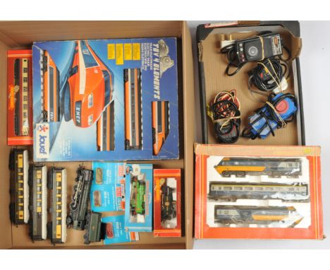Hornby, Triang, Jouef group of Train Packs, Loco's &amp; Coaches. To include Hornby HST 3x piece set, Jouef 7839 SNCF TGV 4x 