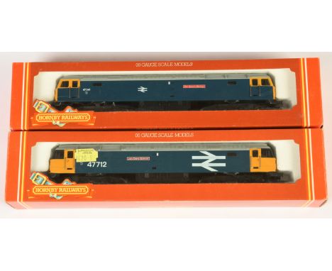 Hornby (GB) R.319 Class 47 BR Blue 'The Queen Mother' &amp; R.316 Class 47 BR Blue Large Logo 'Lady Diana Spencer'. Condition