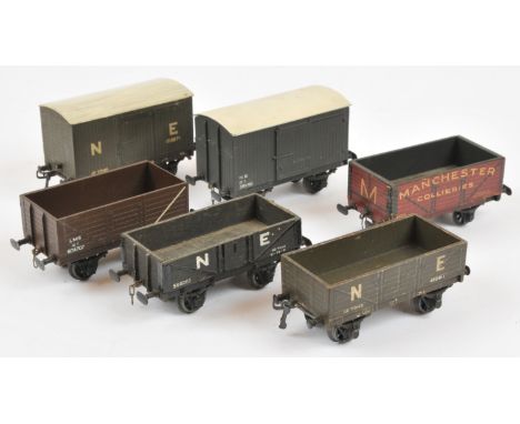 Leeds Model Co &amp; others similar. Group of wagons. to include Leeds NE 589761 Closed Van, Leeds LMS 604707 Open, R Models 