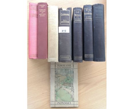 Collection of 8 vintage books by R.L. Stevenson.