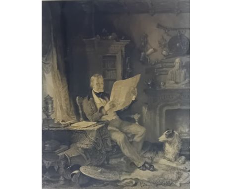 John BurnetEngraving titled ''Sir Walter Scott, Bar'' in his study at Abbotsford. Engraved from the original picture in posse