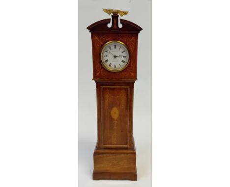 Edwardian Miniature Longcase clock marked Rodricues, 42 Piccadilly. [37cm]