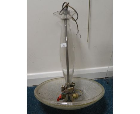 An inter-war period glass pendant ceiling light