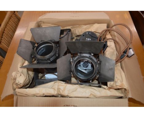 Four industrial type spot lights and a bracket