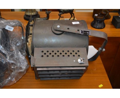 A vintage industrial style spot light and metal bracket