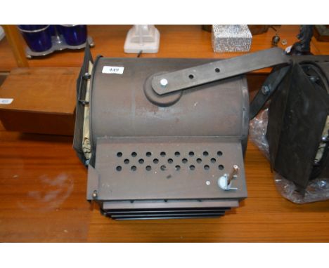 A vintage industrial style spot light and metal bracket