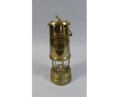 A Brass Miners Safety Lamp, British Coal Mining Company, Wales, UK 