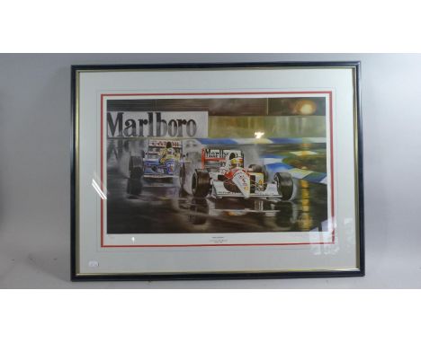 A Framed Limited Edition Formula 1 Print, Reflections, Signed by the Artist Michael Goodliff in Pencil to Border No.68/750 58
