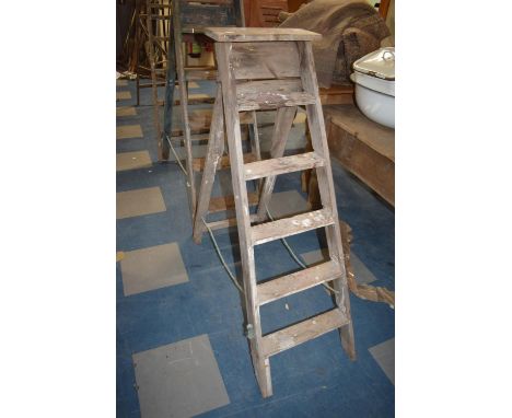 A Vintage Five Step Step Ladder 