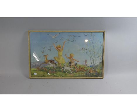 A Framed Margaret Tarrant Print, 56cm Wide 