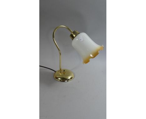 A Modern Table Lamp with an Opaque Glass Shade, 30cm High 