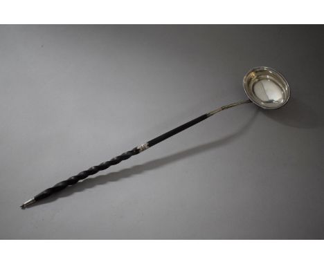 A Silver Toddy Ladle London 1823, Charles Rowlings, 41cms Wide 