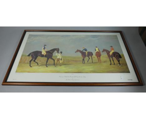 A Large John Frederick Herring Racing Print, 'Preparing To Start For The Doncaster Gold Cup, 1825, With 'Lottery'', 80 x 39cm