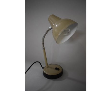 A Vintage Mushroom Enamel BHS Adjustable Lamp, 42cms High Max 