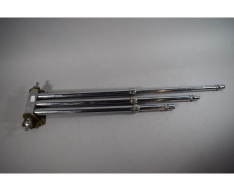 A Vintage Extending Chrome Three Section Wall Mounting Towel Rail 