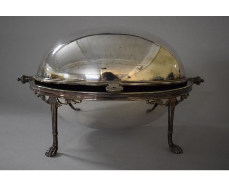 A Silver Plated Early 20th Century Kidney / Breakfast Dish, 31cms Wide 