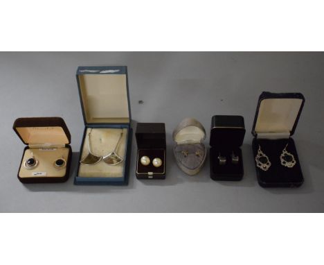 A Collection Six Pairs of Silver Earrings 