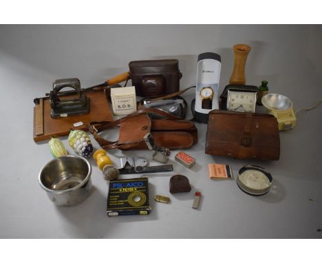 A Collection of Sundries to Include Lorus Cased Wrist Watch, Vintage Stationery Items to include Hole Punch, Guillotine etc, 