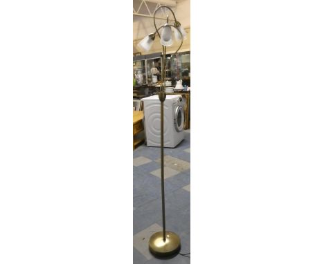 A Modern Metal Three Branch Standard Lamp 
