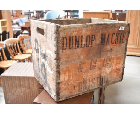 A vintage crate, Dunlop Mackie and Co
