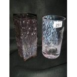 Two good quality glass vases.